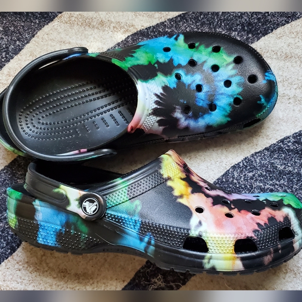 Colorful Tie-Dye Crocs BRAND NEW